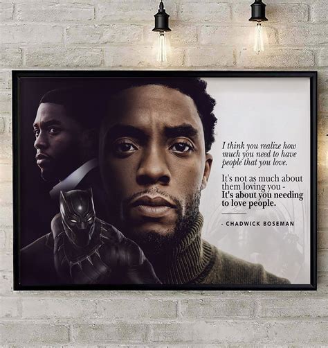 Chadwick Boseman Quote Poster Black Panther Quote Poster Etsy