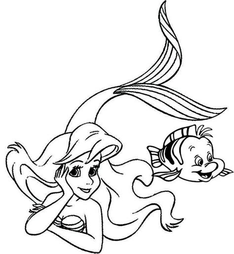 Sixteen Cute Flounder Coloring Pages For The Little Mermaid Fans