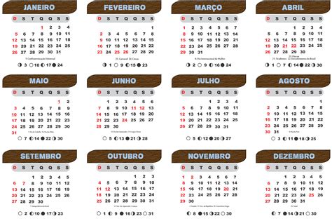 Base Calendário 2020 Madeira Imagem Legal