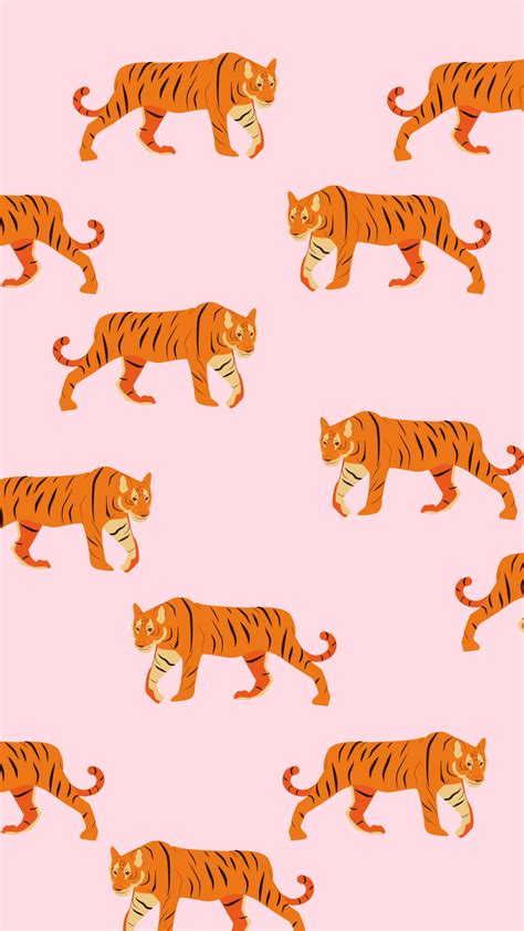 Pink Tiger Wallpaper Animal Print Wallpaper Tiger Wallpaper