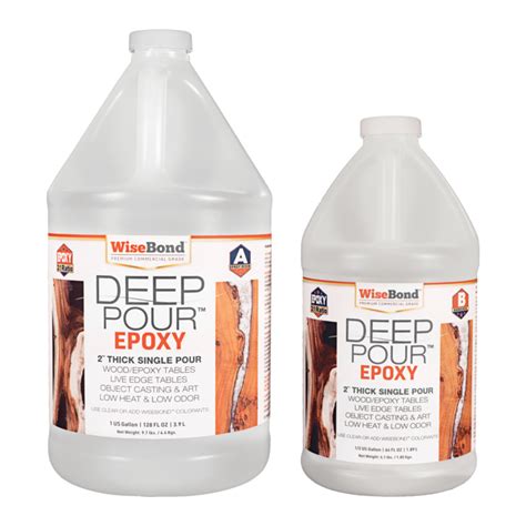 Deep Pour™ Epoxy 2 Inch 21 Ratio 15 Gallon Kit Wood Resin