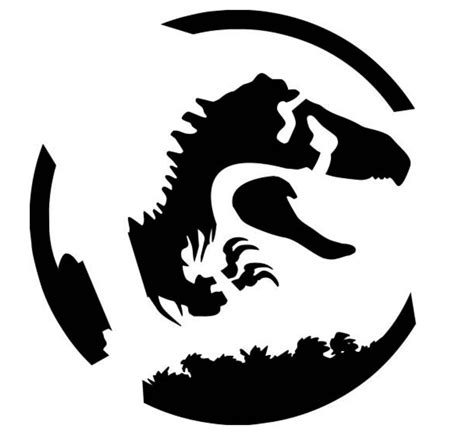 Jurassic Park Logo Stencil