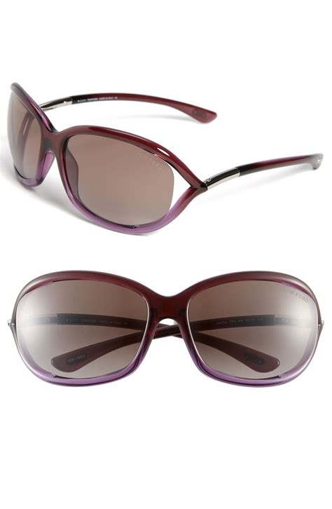Tom Ford Jennifer 61mm Oval Frame Sunglasses In Brown Violet Brown