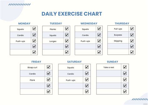 Exercises Chart Pdf EOUA Blog