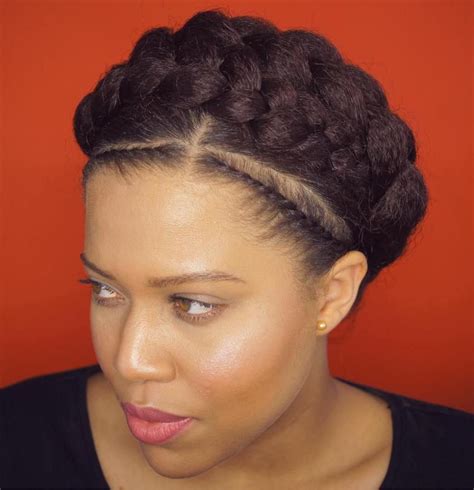 African American Two Crown Braids Two Goddess Braids Goddess Braids Hairstyles Goddess Crown