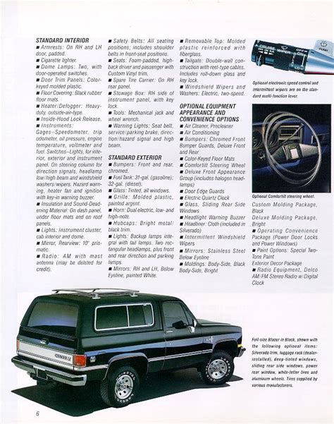 1988 Chevrolet Blazer Brochure