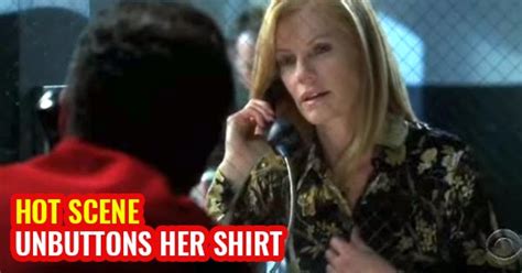 Marg Helgenberger Unbuttons Her Shirt Hot Scene From Csi Crime