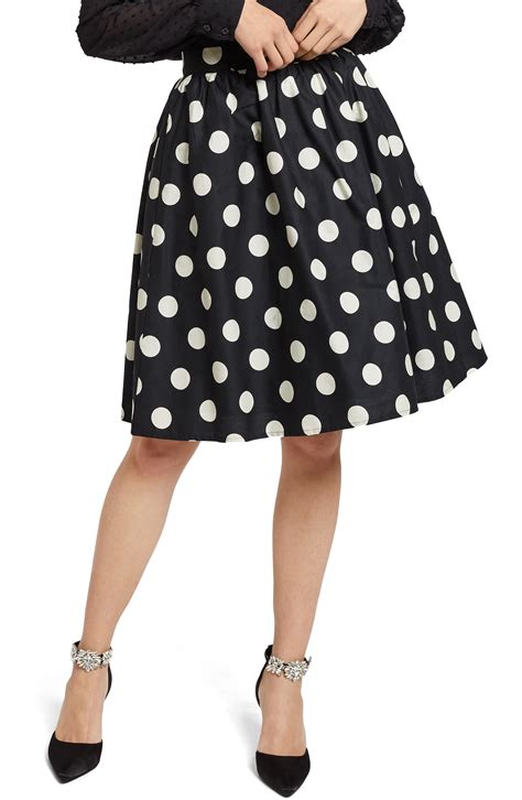 Modcloth Polka Dot Full Skirt Available At Nordstrom Black Polka Dot