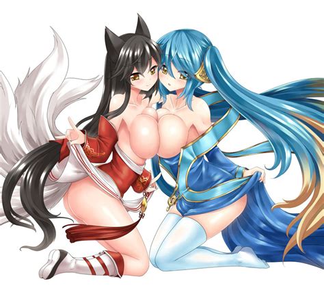 Ahri And Sona Buvelle League Of Legends Drawn By Miyukirei Danbooru