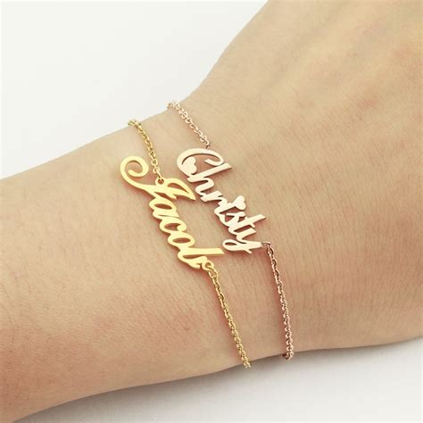 Custom Jewelry Personalized Name Bracelet For Women Gold Pulseira