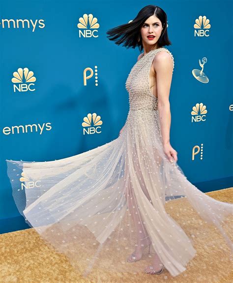 Alexandra Daddario Flaunts Her Braless Tits In A See Through Dress At