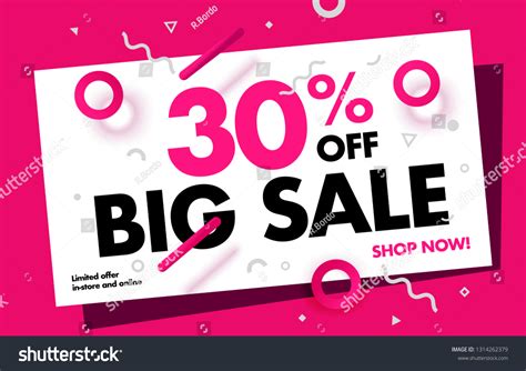 30 Price Discount Sale Advertisement Special Stock Vector Royalty Free
