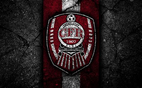 Download Wallpapers 4k Cfr Cluj Fc Logo Soccer Romanian Liga I