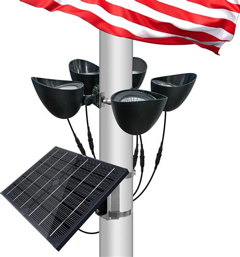 Rayslit Flag Pole Light Solar Powered Solar Flag Pole Lights Outdoor