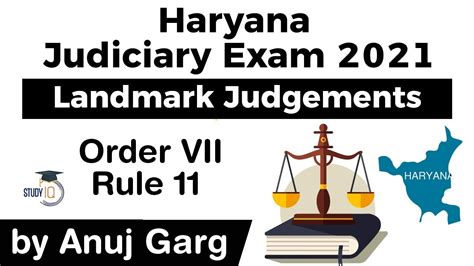 haryana judiciary exam 2021 landmark judgements order vii rule 11 explained for haryana exam