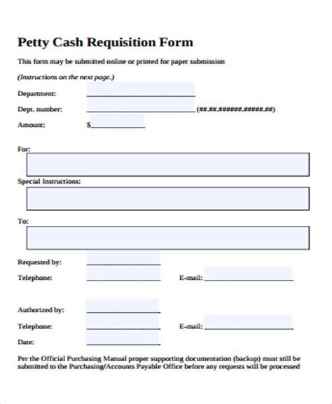 Free Requisition Forms In Pdf Ms Word