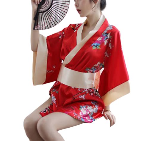 Women Japanese Kimono Sexy Lingerie Sexy Kimono Lingerie Costume Cosplay Nightwear Costume