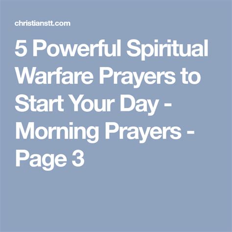 5 Powerful Spiritual Warfare Prayers To Start Your Day Con Imágenes