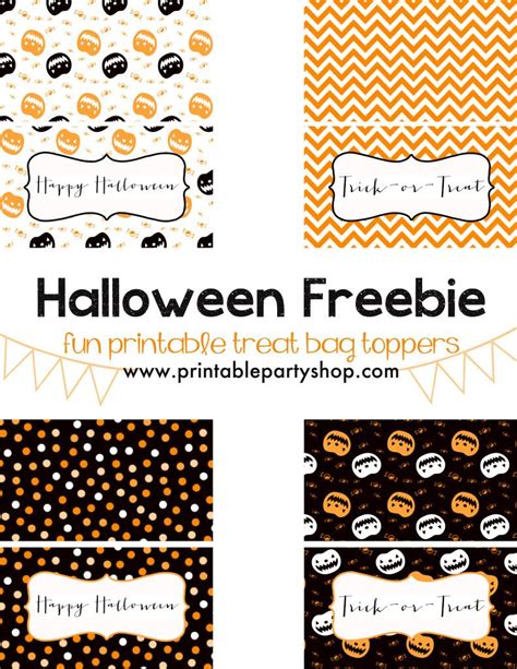 Free Halloween Treat Bag Toppers Printables Gazette Bag