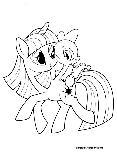 My magical princess twilight sparkle, revealed at the 2017 toy fair. Twilight Sparkle And Spike Coloring Page - My Little Pony ...