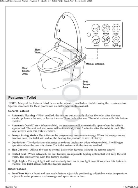 Kohler Veil Intelligent Toilet Manual