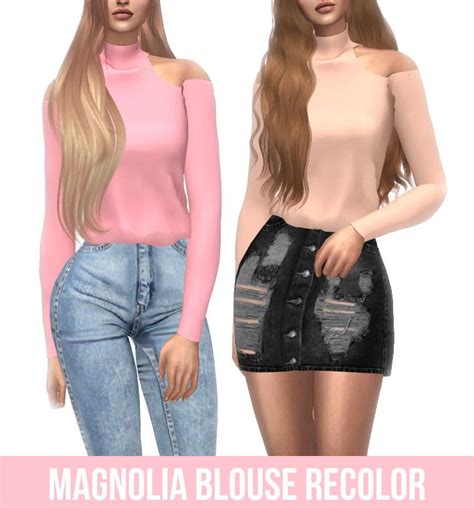 Limited Edition Sims — Kenzar Sims4 Ts4 Magnolia Blouse Recolor 18