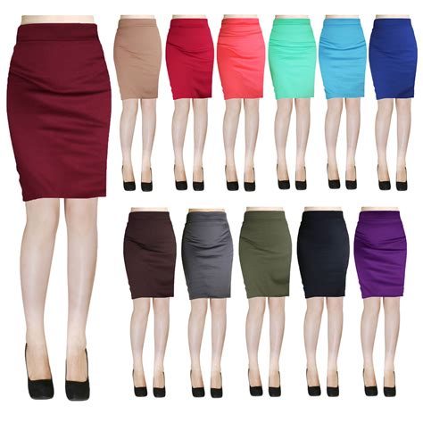 Sexy Bodycon Slim Elegant Casual Solid Straight Pencil Skirt Usa Ebay