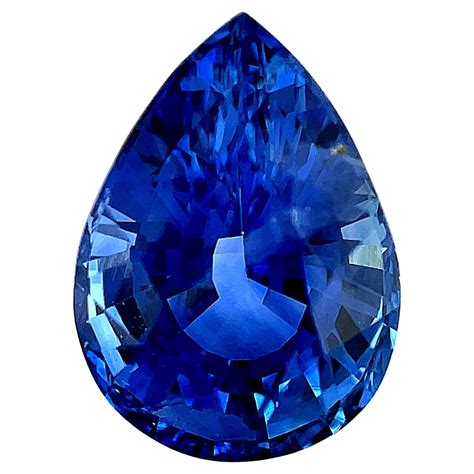 418 Carat Unheated Natural Blue Sapphire Pear Loose Gemstone Gia