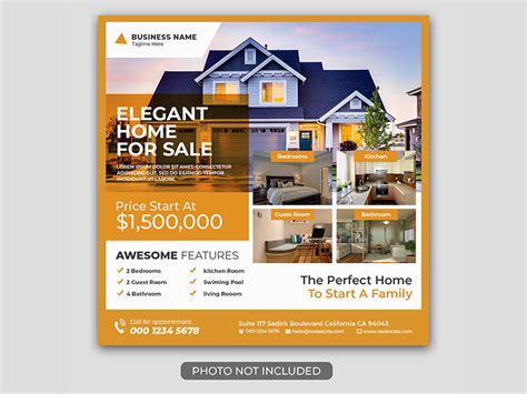 Real Estate Business Social Media Post Template Uplabs
