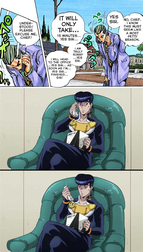 Josuke Receives A Call From The Future Jojo S Bizarre Adventure Know Your Meme