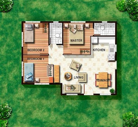 An Aerial View Of A House With The Floor Plan