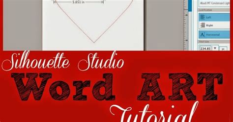 Silhouette Studio Word Art Tutorial Shape Text Heart Silhouette School