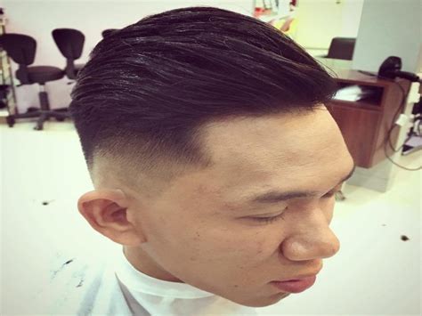 A simple comb over style never gets old. nice Asian Combover | Asian comb over, Comb over fade ...