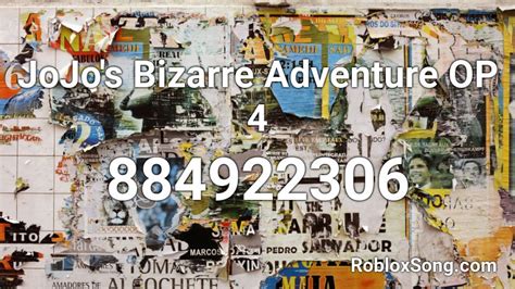 Jojos Bizarre Adventure Op 4 Roblox Id Roblox Music Codes