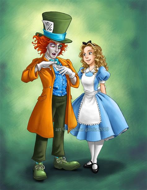 Alice In Wonderland 2010 Fan Art Mad Hatter And Alice Alice In