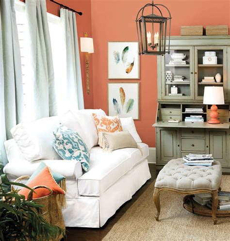 Simple Coral Color Room Ideas For Small Space Home Decorating Ideas