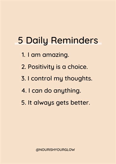 5 Daily Reminders For A Happy Life Nourish Your Glow Reminder