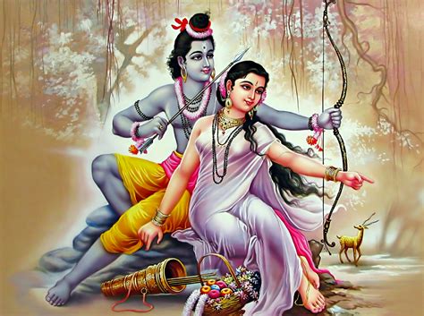 Sita Requests Lord Rama To Fetch The Golden Deer Free Stock Illustrations Creazilla