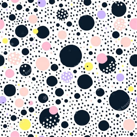 Premium Vector Seamless Pattern With Hand Drawn Dots