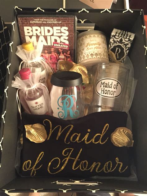 Will You Be My Maid Of Honor Box Ts For Wedding Party Cute