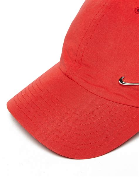 Lyst Nike Side Swoosh Cap In Red For Men