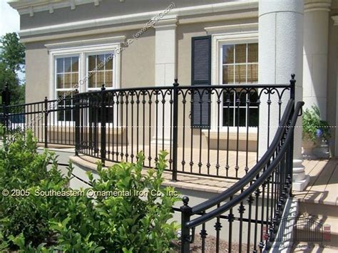 Whether for a modern terrace railing, ornamental railings for an upscale restaurant, or interior wrought iron railing has been in vogue for many centuries and will continue to be viewed and admired for centuries to come. Porch and Step Railing - Southeastern Ornamental Iron Works