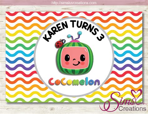 Be sure to not get too close to the edge. COCOMELON LOGO PRINTABLE PARTY BACKDROP BANNER | COCOMELON ...