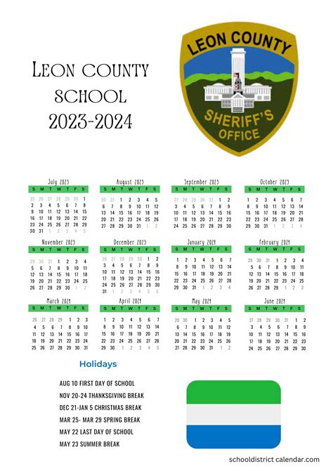 Leon County Schools Calendar Holidays 2023-2024