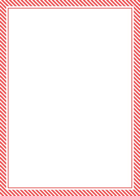 Red Candy Stripe Thin Border Free Christmas Hq