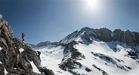 Rod Mclean Photographytwo Guys Climbing A Snowy Mountain Rod Mclean