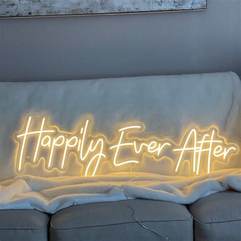 Neon Sign Happily Ever After Neon Sign Bedroom Smsllcustom Etsy
