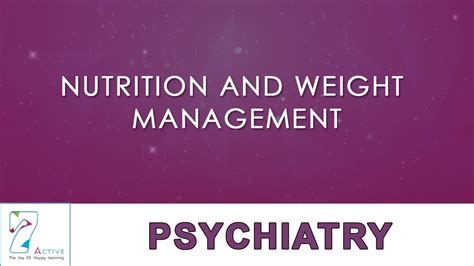 Nutrition And Weight Management Youtube