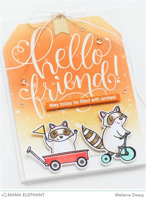 mama elephant stamp highlight hello friend wishes mama elephant stamps mama elephant mama