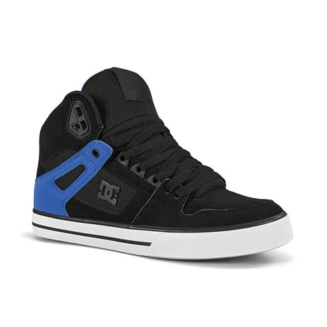 Dc Pure High Top Wc Skate Shoes Black Blue Supereight